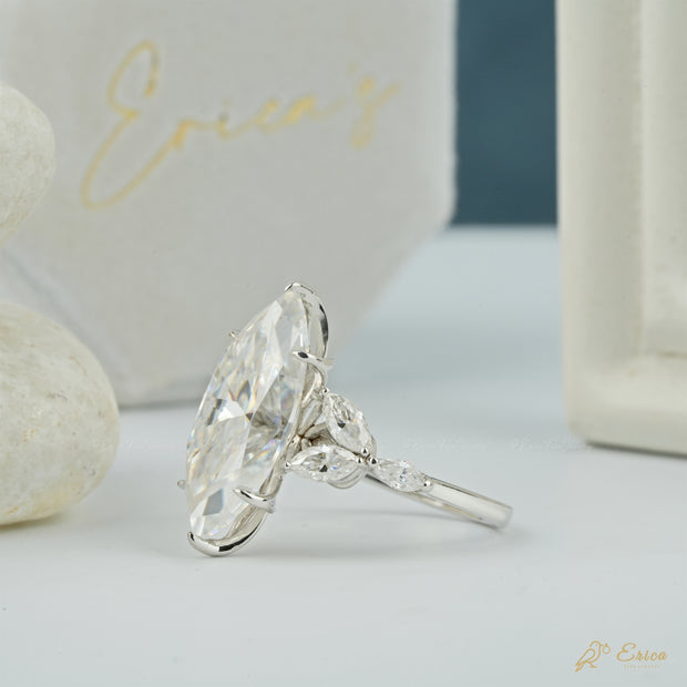 The Botanical - Marquise Lab Grown Diamond Cluster Ring