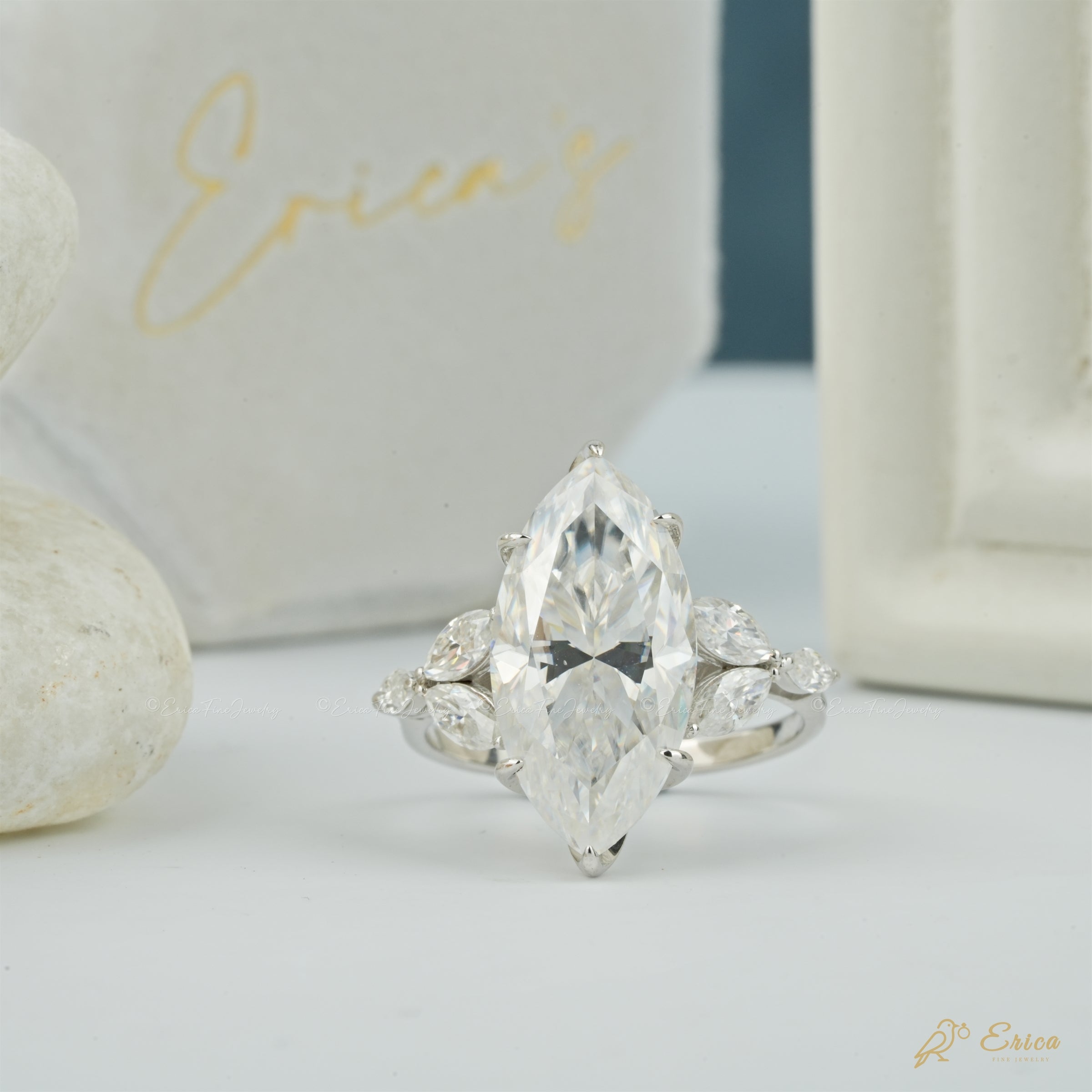 The Botanical - Marquise Cluster Ring