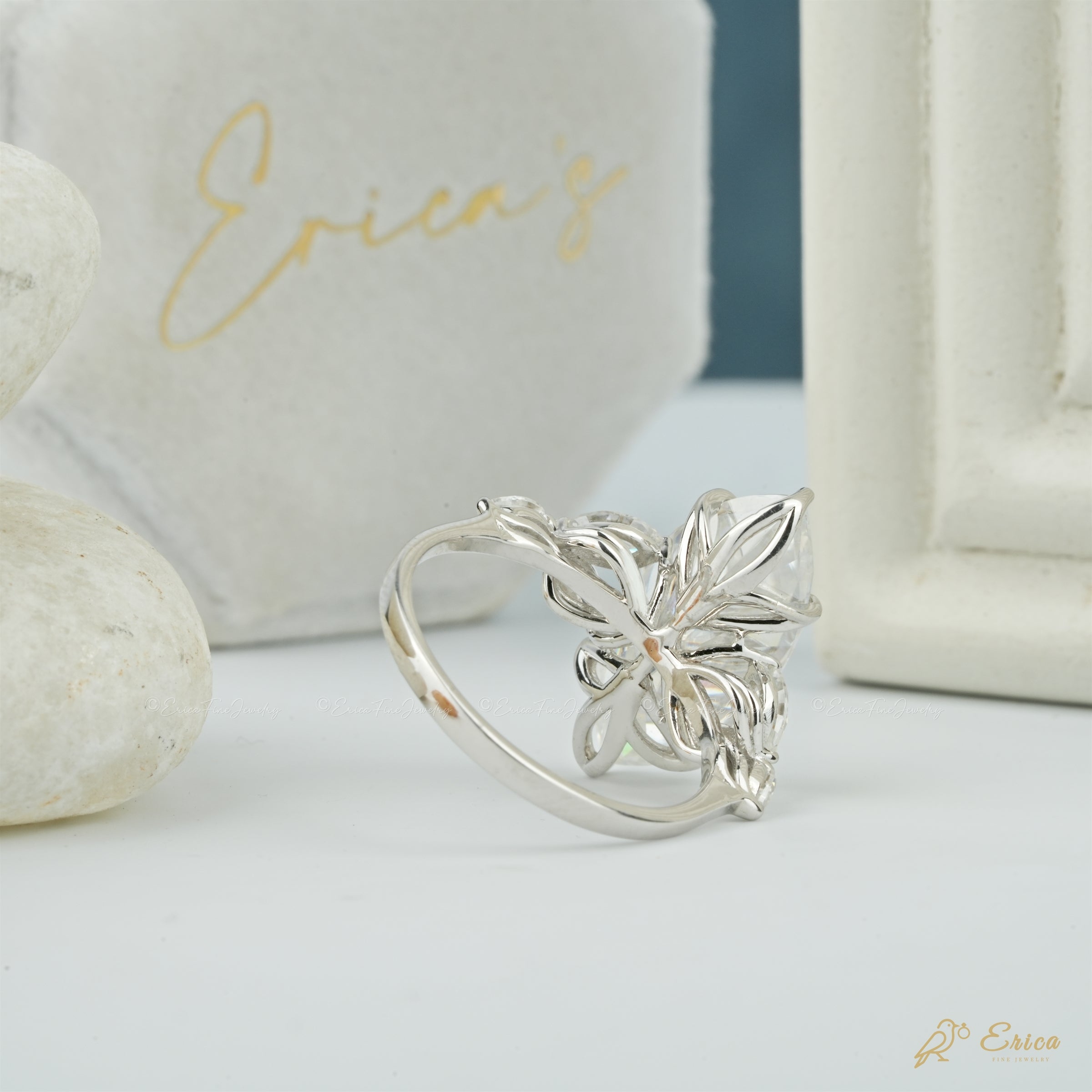 The Botanical - Marquise Cluster Ring