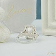 The Opulence - Emerald Halo Split Shank