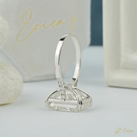 The Luxor - Emerald Solitaire Double Prong