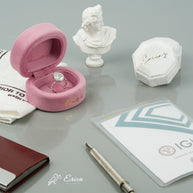 The Dewdrop - Pear Hidden Halo Station Ring