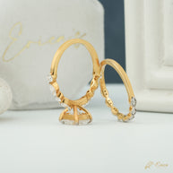 The Heirloom - Oval Milgrain Bridal Set