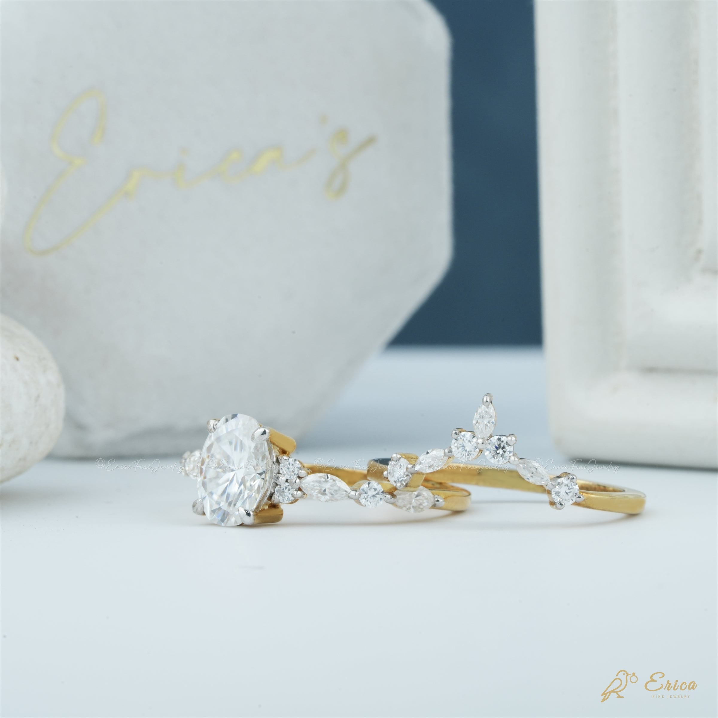 The Adore - Oval Accent Bridal Set